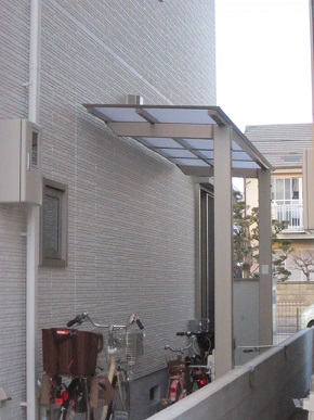 和歌山市　自転車置き場屋根設置リフォーム