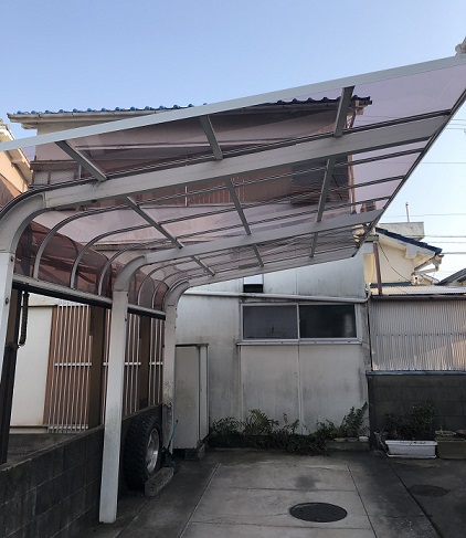 和歌山市　カーポート屋根修繕リフォーム
