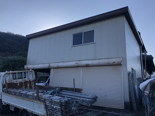和歌山市 蔭山組 ガレージ外壁・シャッター塗装 リフォーム